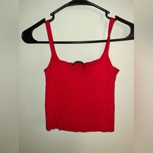Brandy Melville Red Cropped Tank Top